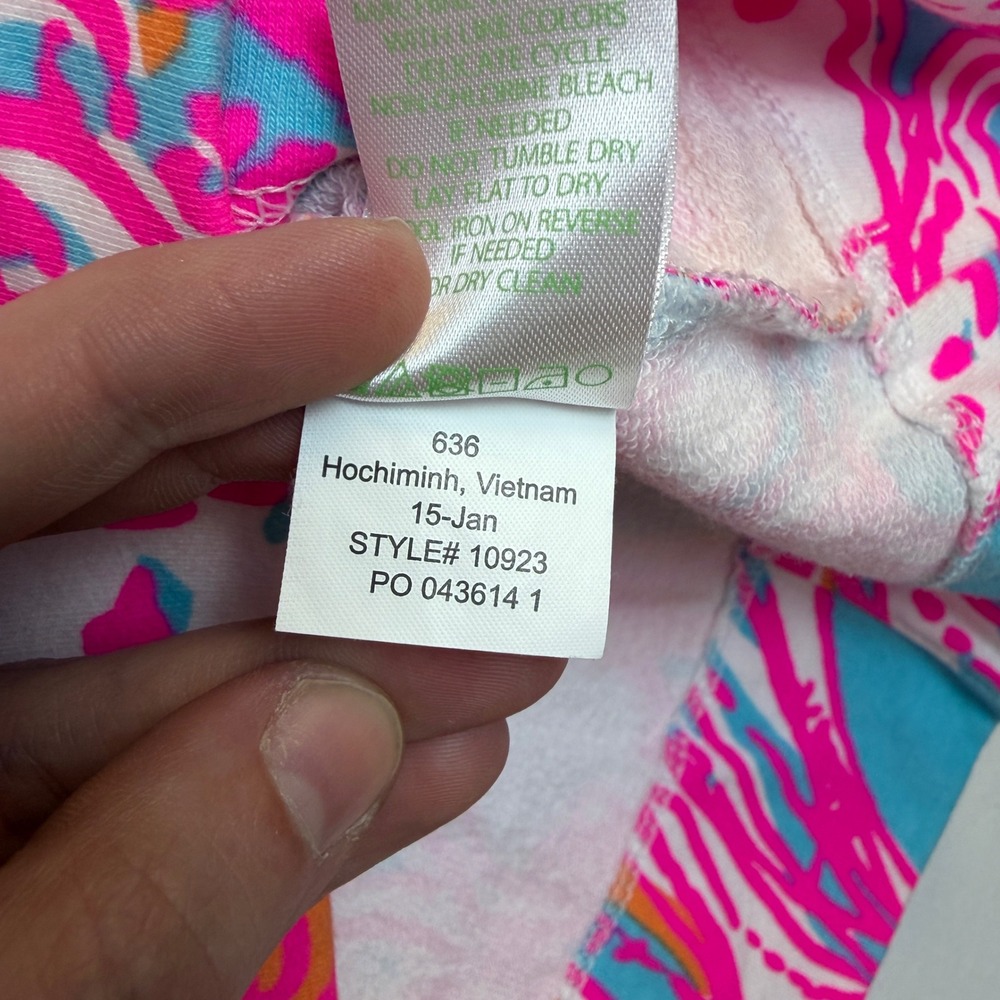 Lilly Pulitzer Shift Dress Sleeveless French Terry Cutout Back Floral XXS Resort - Picture 6 of 7